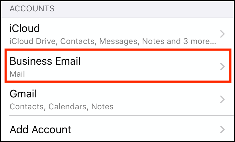 Office365 iPhone Business Email