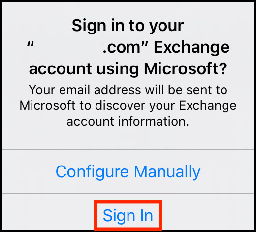 Office365 iPhone Tap Sign In